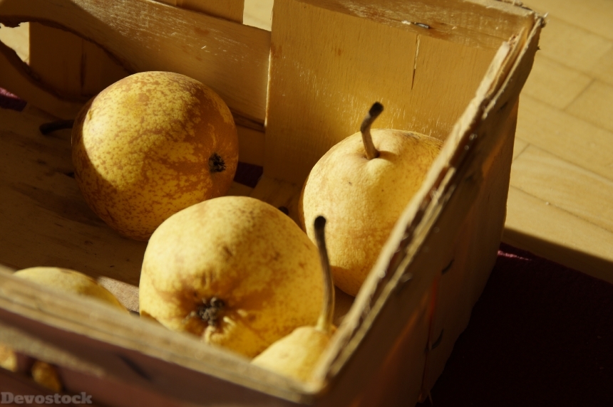 Devostock Basket Pears Fruit Fruit
