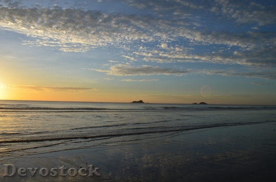 Devostock Beach Sunrise O Ocean