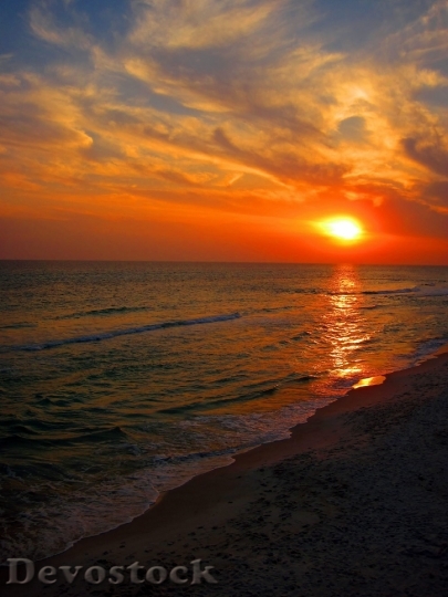 Devostock Beach Sunset Florida Sunset