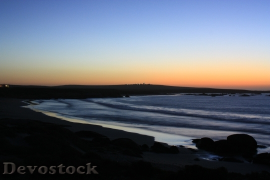 Devostock Beach Sunset Ocean Sea 2