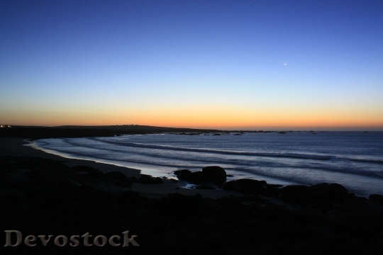 Devostock Beach Sunset Ocean Sea 3