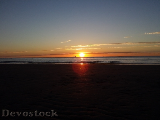 Devostock Beach Sunset Romance Sea