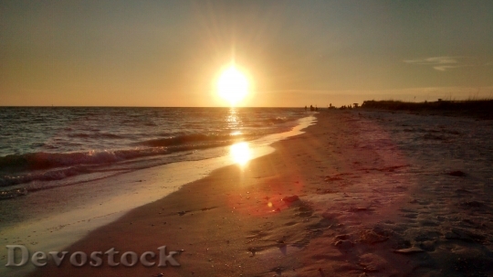 Devostock Beach Sunset Sky Sun 2