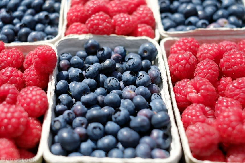 Devostock Berries Blueberries Raspberries 1493905