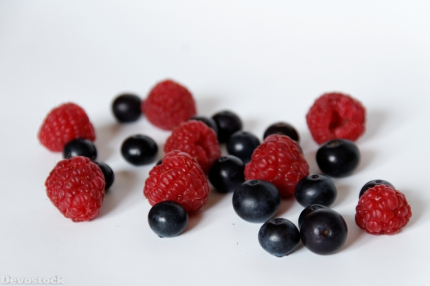Devostock Blueberries Raspberries Fruit 839908