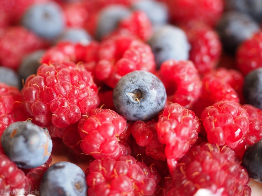 Devostock Blueberry Raspberries Berries 693656