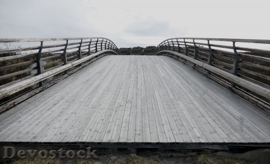 Devostock Bridge Wooden Planks Street