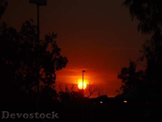 Devostock Bushfire Sunset