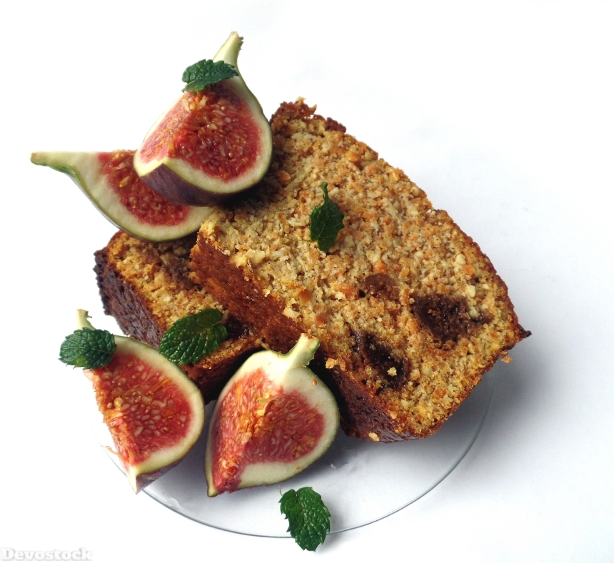 Devostock Cake Figs Sweet Fruit