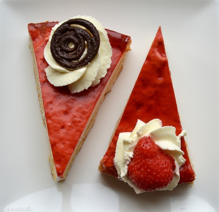 Devostock Cake Food Strawberry Chocolate