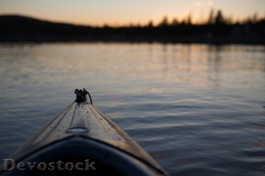 Devostock Canoe Lake Sunset Water