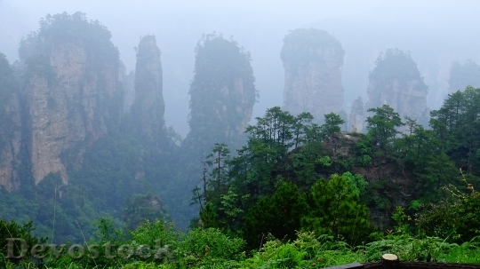Devostock China Mountain Nature Landscape