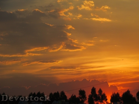Devostock Cloud Sunset Horizon Sky