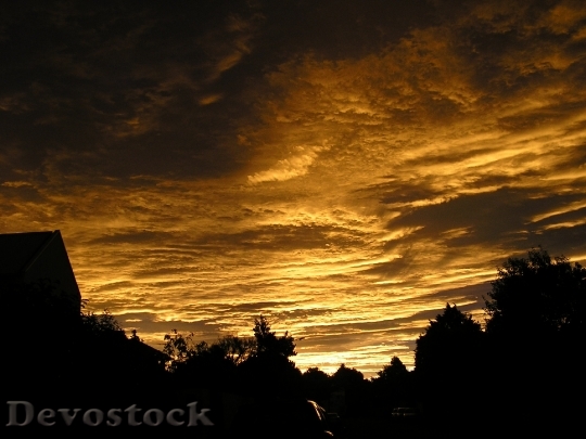 Devostock Dusk Twilight Clouds Illuminated