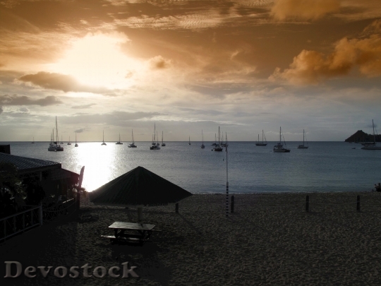 Devostock Eastern Caribbean Sunset Sea