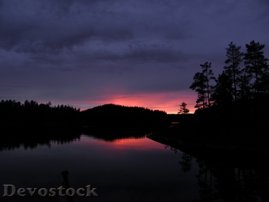Devostock Evening Sky Sunset Savonlinna