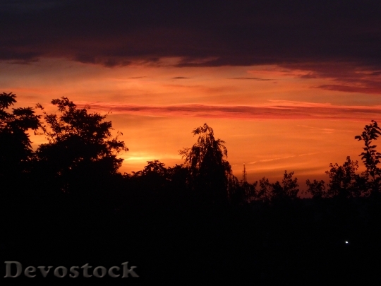Devostock Evening Sky West Sunset