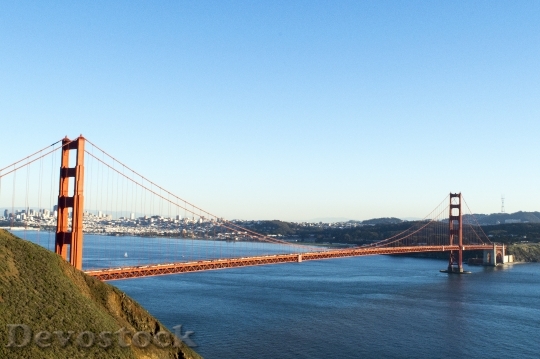 Devostock Golden Gate Bridge Sunset