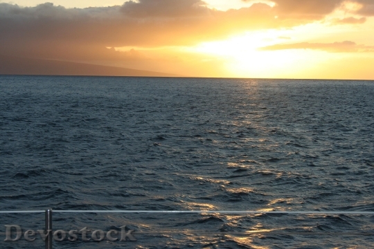 Devostock Hawaiian Sunset Landscape