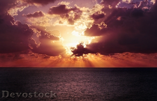 Devostock Horizon Sky Sunset Ocean