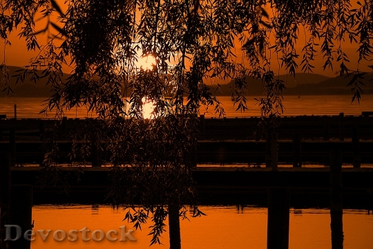 Devostock Lake Balaton Sunset Nature 1