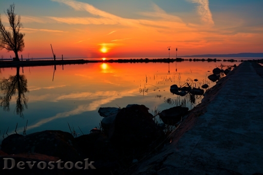 Devostock Lake Balaton Sunset Water