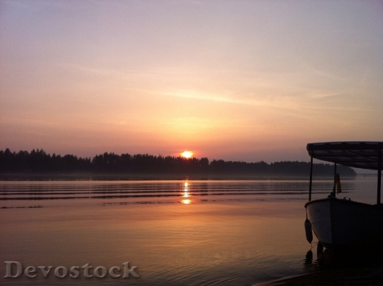 Devostock Lake Finland Sunset Abendstimmung