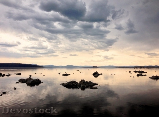 Devostock Lake Reflection Mono Lake