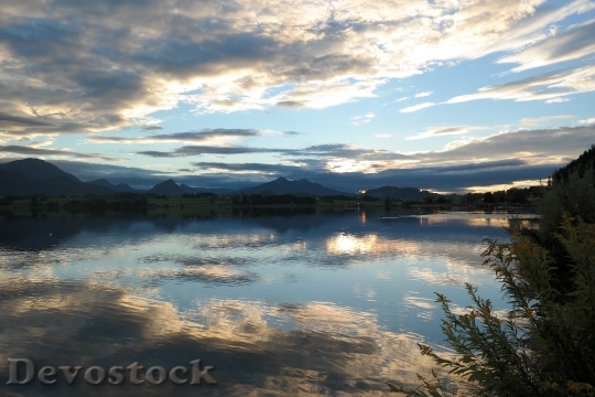 Devostock Lake Reflections Mountain Panorama 3