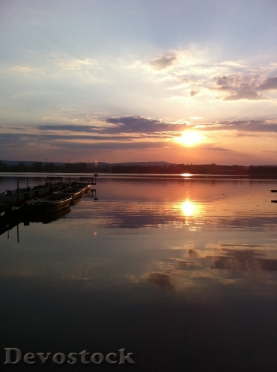 Devostock Lake Sunset Abendstimmung Nature