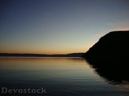 Devostock Lake Sunset Landscape Wilderness