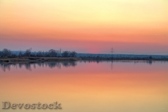 Devostock Lake Sunset Nature Abendstimmung 0