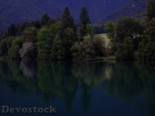 Devostock Lake Trees Reflection Water 0