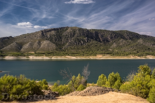 Devostock Landscape Clouds Spain Lake
