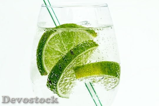 Devostock Lime Club Soda Drink Cocktail