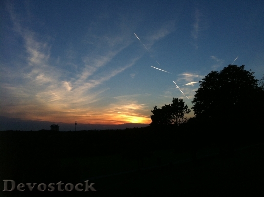 Devostock Lohrberg Sunset Sky Nature 0