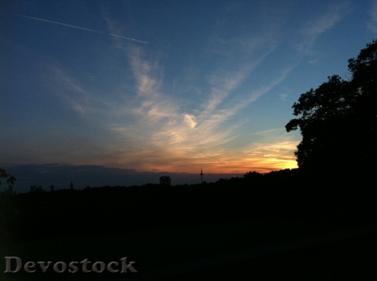 Devostock Lohrberg Sunset Sky Nature