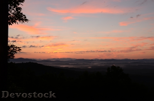Devostock Mountains Sunrise Mountain Sunset