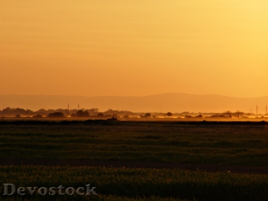 Devostock Nature Sunset Field Sky