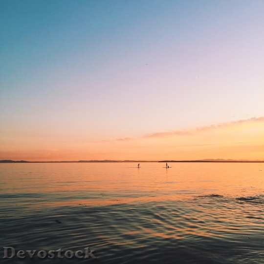 Devostock Ocean Horizon Sky Sunset