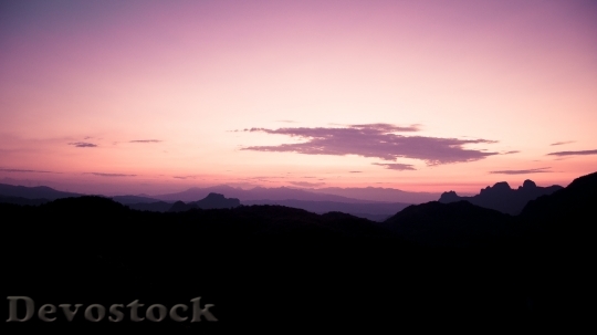 Devostock Purple Sky Mountain Range