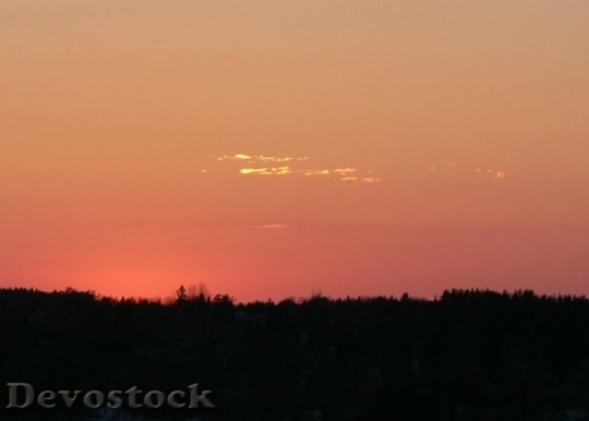 Devostock Red Sky After Sunset