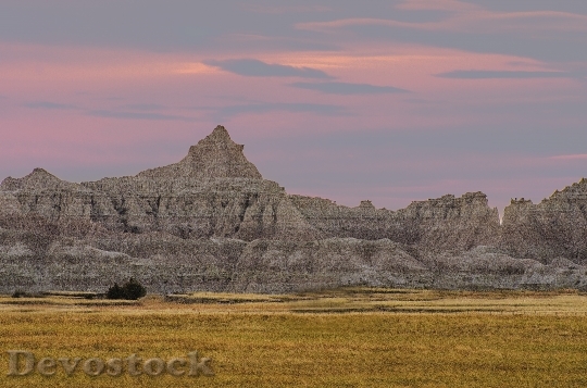 Devostock Rock Formations Badlands Sunset