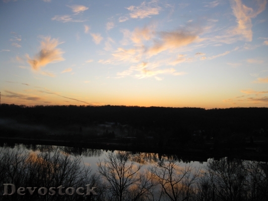 Devostock Rock River Fall Sunset