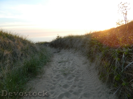 Devostock Sand Beach Sunset Vacation