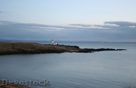 Devostock Scotland Lighthouse Bay Sea