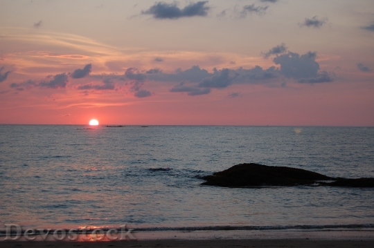 Devostock Sea Ocean Sunset Khao