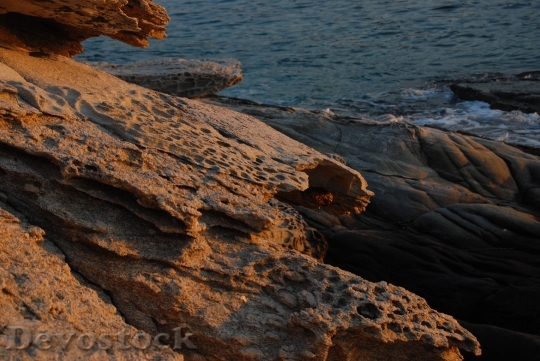 Devostock Sea Rock Rock Sunset