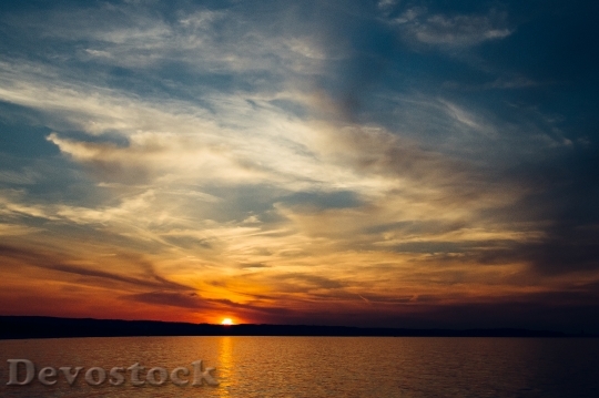 Devostock Sea Sky Sunset Water