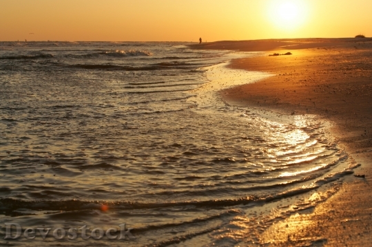 Devostock Seascape Sunset Ocean Sun